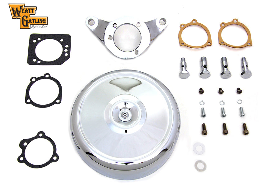 34-1637 - Chrome Wyatt Gatling Air Cleaner Assembly by V-Twin