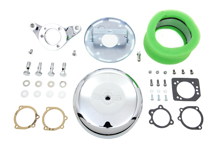 34-1639 - Chrome Wyatt Gatling Air Cleaner Assembly by V-Twin