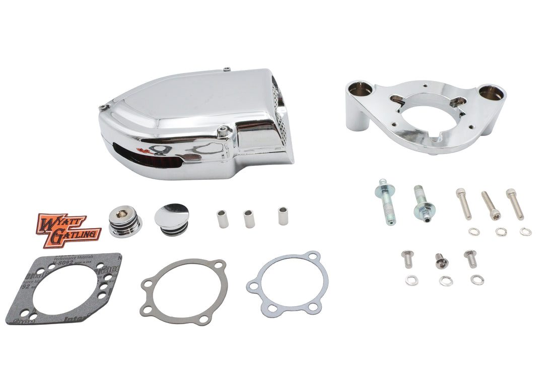34-1663 - Wyatt Gatling V-Charger Air Cleaner Kit Chrome by Wyatt Gatling