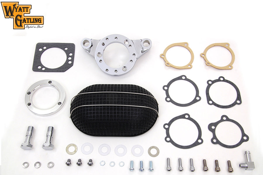 34-1682 - Black Wyatt Gatling Air Cleaner Assembly by V-Twin