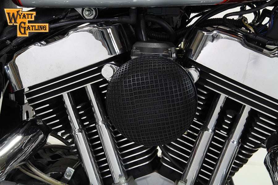 34-1687 - Black Wyatt Gatling Air Cleaner Assembly by V-Twin