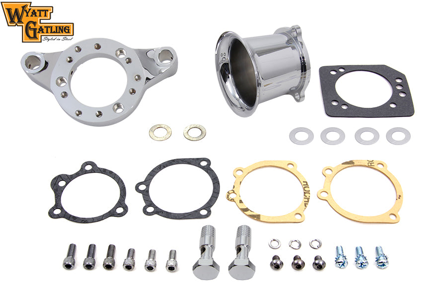 34-1689 - Chrome Wyatt Gatling Velocity Stack Assembly by V-Twin