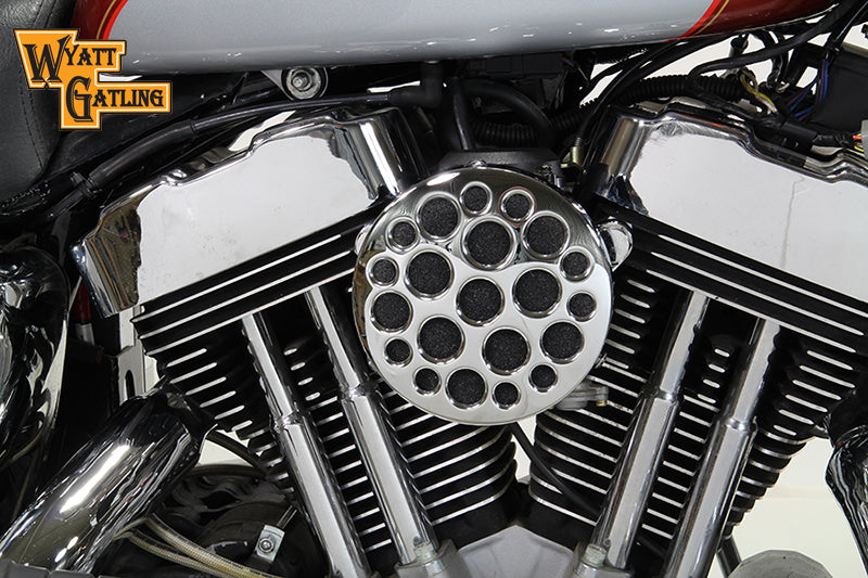 34-1691 - Chrome Wyatt Gatling Air Cleaner Assembly by V-Twin