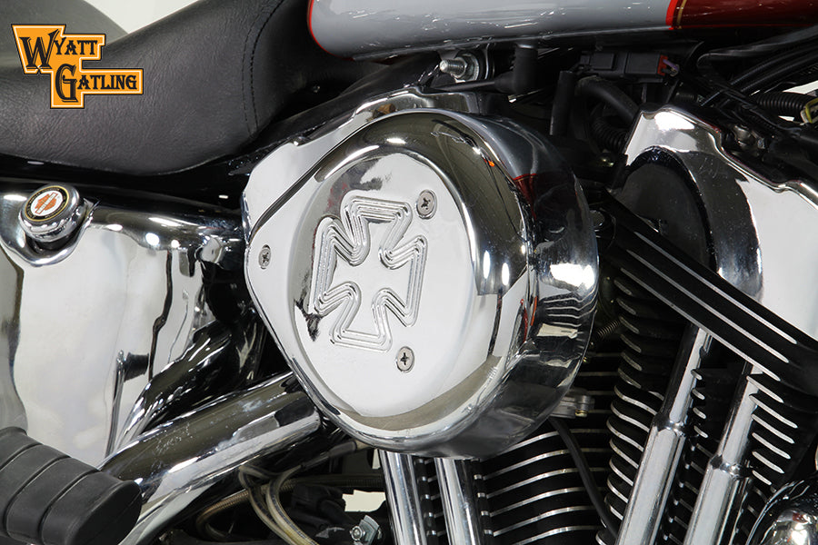 34-1694 - Chrome Wyatt Gatling Air Cleaner Assembly by V-Twin