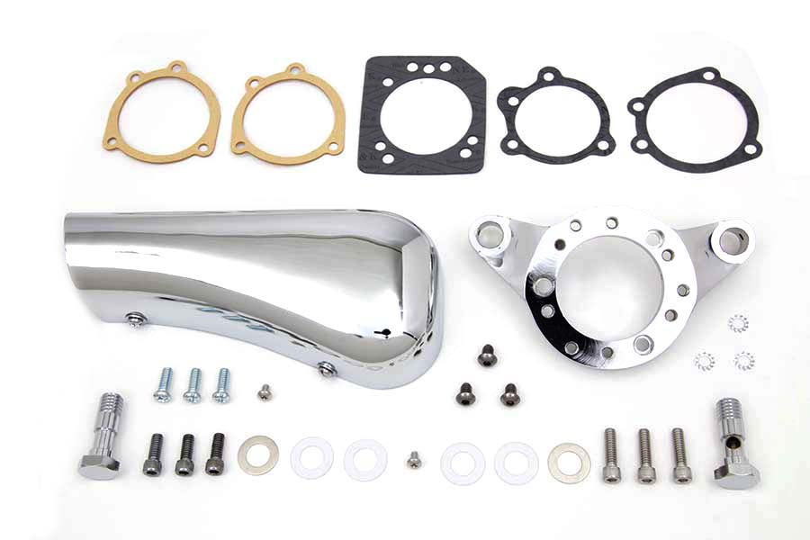 34-1699 - Chrome Wyatt Gatling Breather Snoot Assembly by V-Twin