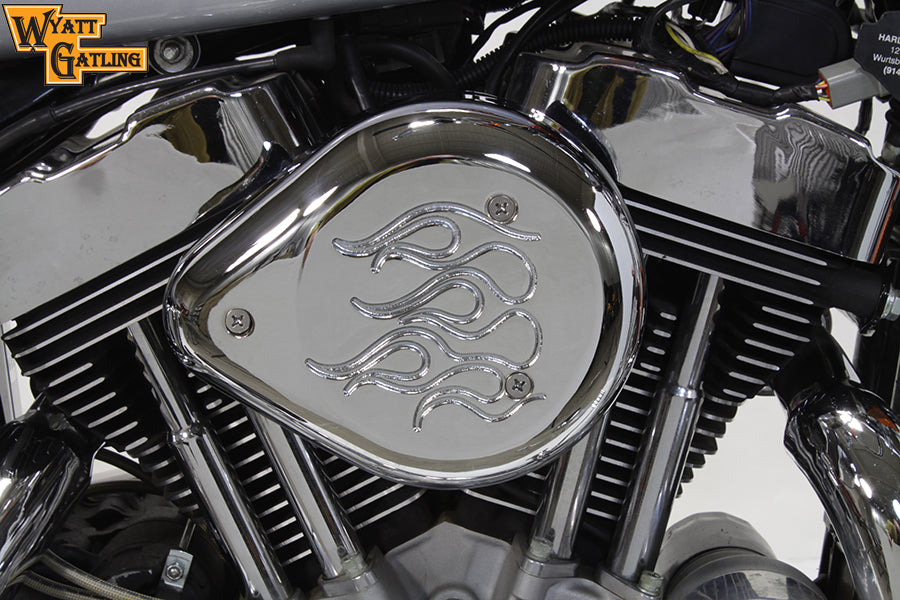 34-1702 - Chrome Wyatt Gatling Air Cleaner Assembly by V-Twin