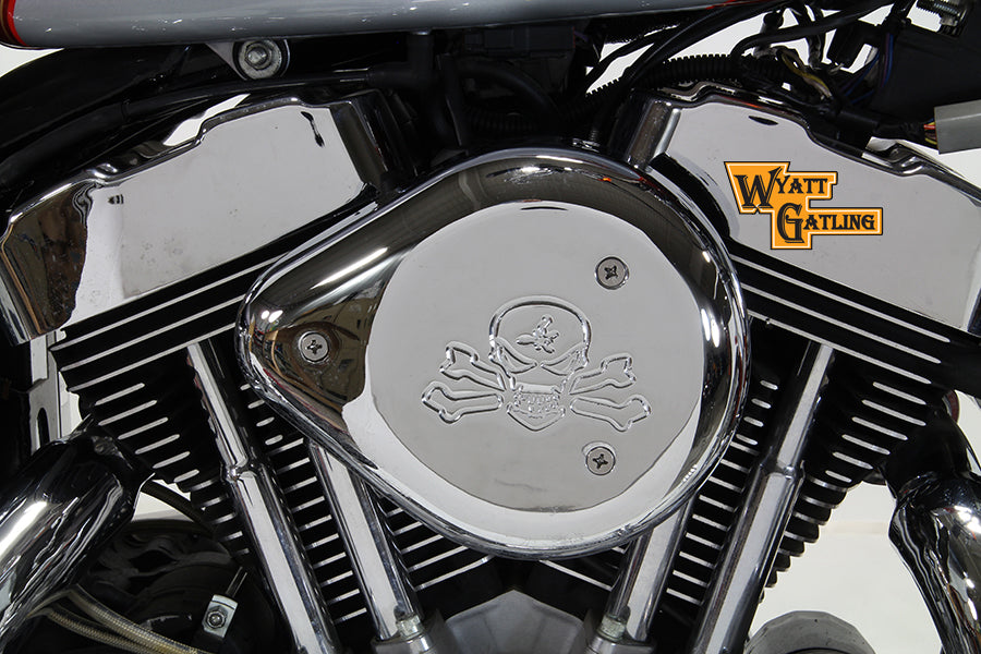 34-1704 - Chrome Wyatt Gatling Air Cleaner Assembly by V-Twin