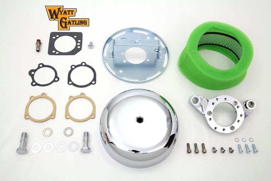 34-1706 - Chrome Wyatt Gatling Air Cleaner Assembly by V-Twin
