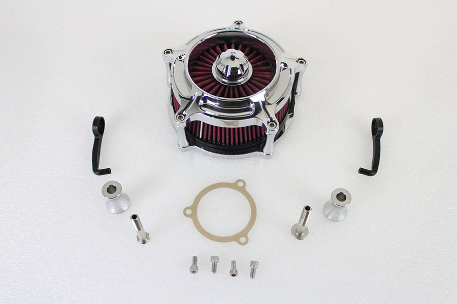 34-1712 - Exposed Filter Air Cleaner Kit Chrome by Wyatt Gatling