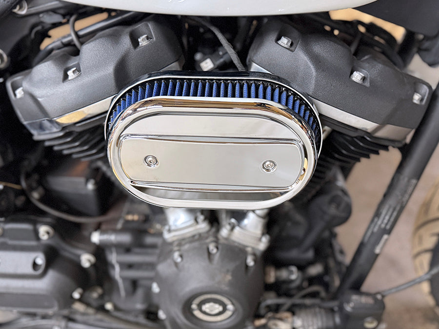 34-1714 - M8 Oval Air Cleaner Cover Kit Chrome by V-Twin