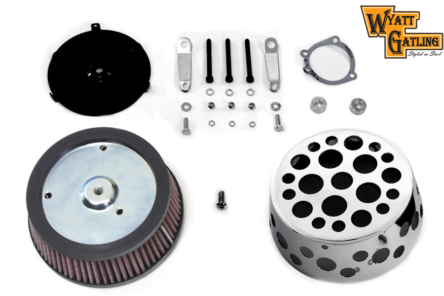 34-1742 - Swiss Cheese Air Cleaner Kit Chrome by Wyatt Gatling