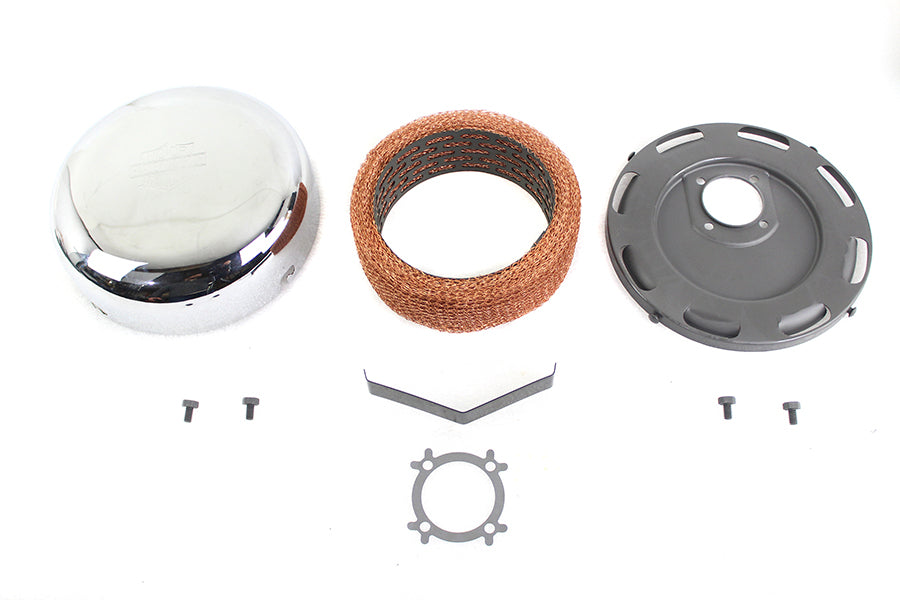 34-1743 - 7 inch Chrome J Slot Air Cleaner by V-Twin