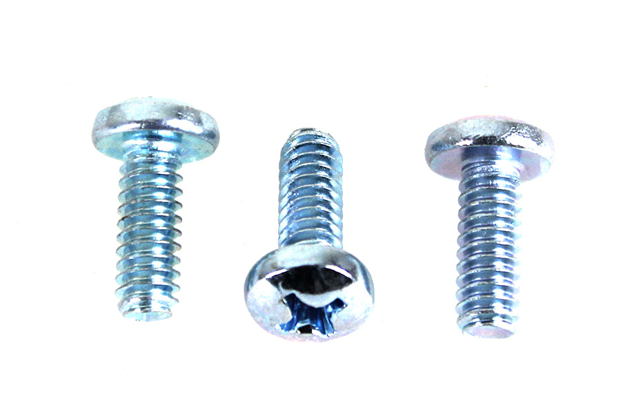 34-1804 - Panhead Phillips Screw Set Zinc Plated by V-Twin