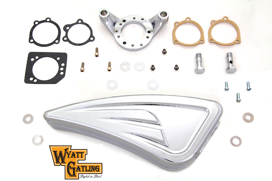 34-1848 - Chrome Wyatt Gatling Air Cleaner Assembly by V-Twin