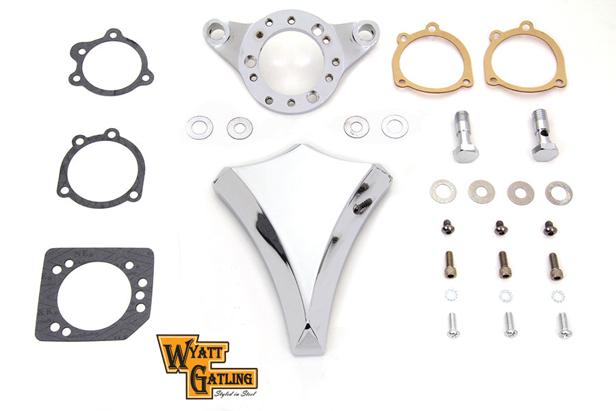 34-1849 - Chrome Wyatt Gatling Air Cleaner Assembly by V-Twin