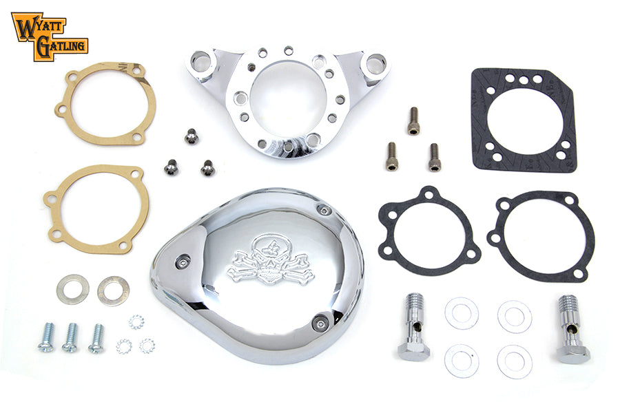 34-1852 - Chrome Wyatt Gatling Air Cleaner Assembly by V-Twin