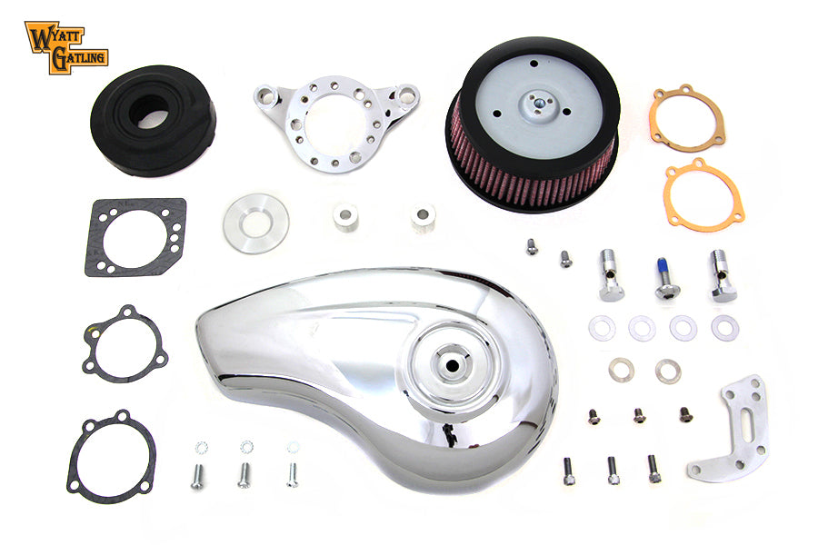 34-1854 - Chrome Wyatt Gatling Air Cleaner Assembly by V-Twin