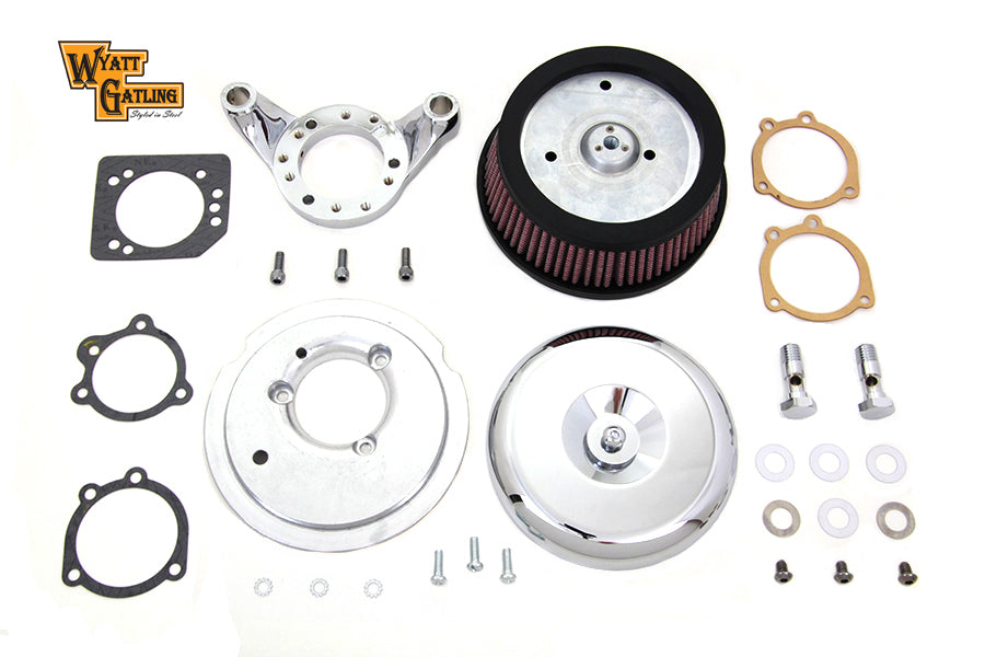 34-1856 - Chrome Wyatt Gatling Air Cleaner Assembly by V-Twin