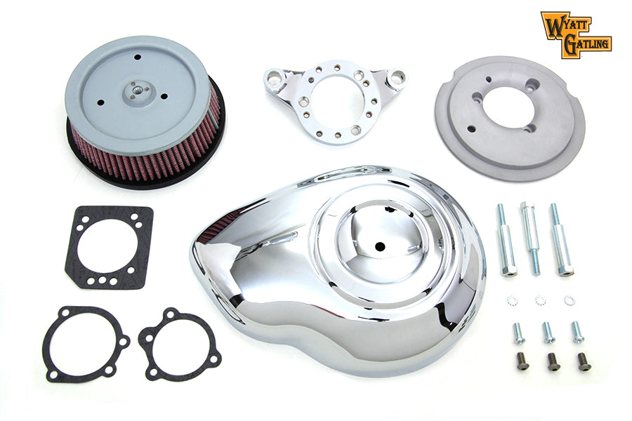 34-1862 - Chrome Wyatt Gatling Air Cleaner Assembly by V-Twin