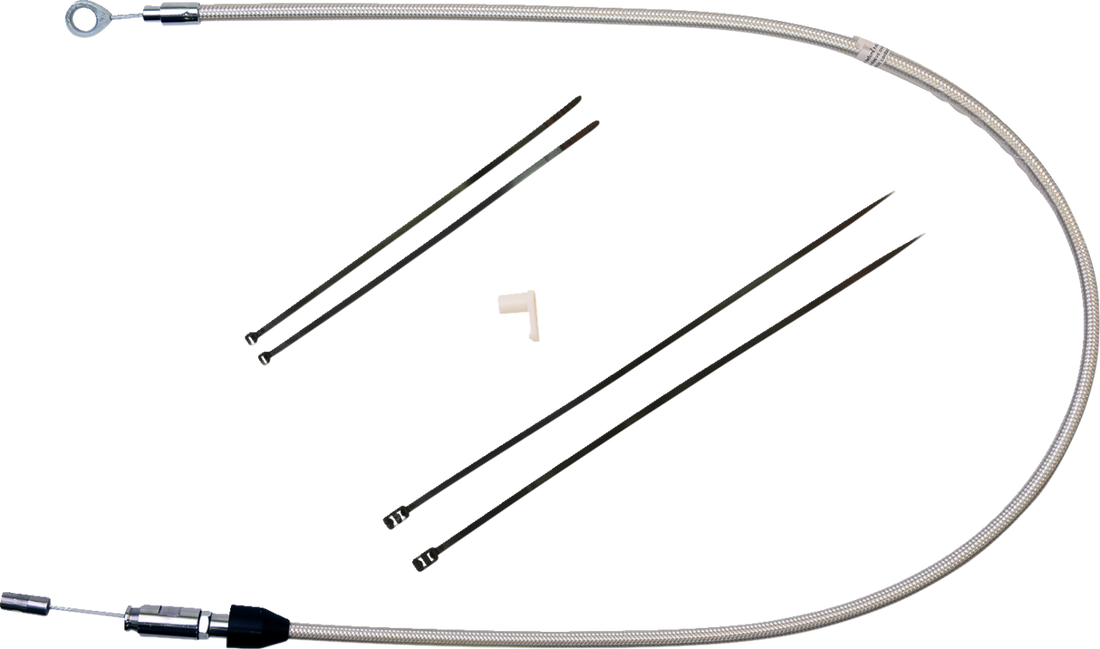 MAGNUM SHIELDING Polished Stainless Quick Connect Upper Clutch Cable - 33" 523401HE
