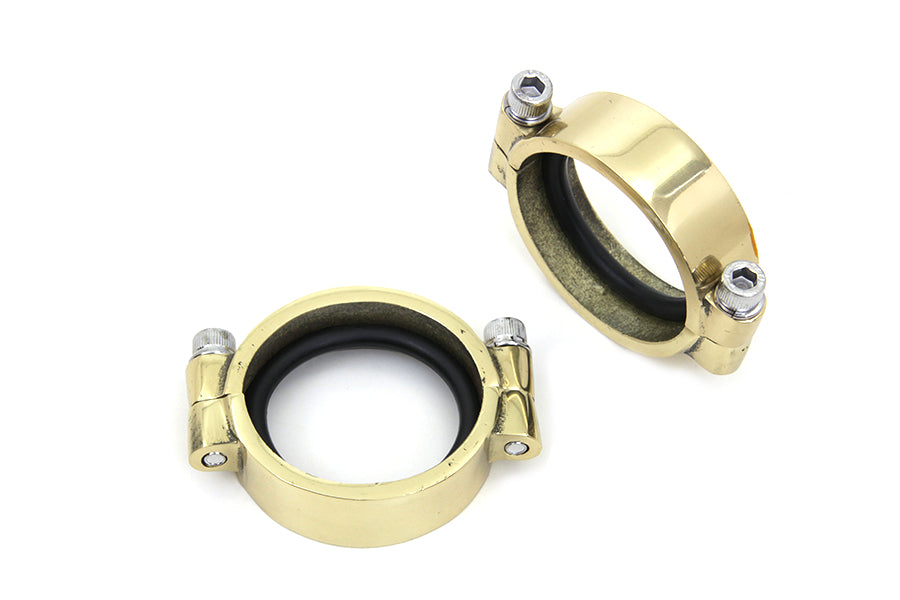 35-0193 - Brass Intake Manifold Clamp Set by V-Twin