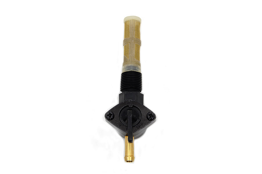 35-0549 - Petcock Straight Outlet Black by V-Twin