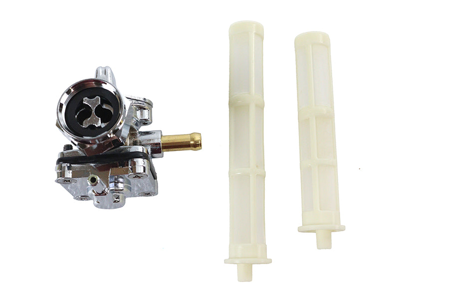 35-0583 - Petcock with Male Thread Chrome by V-Twin