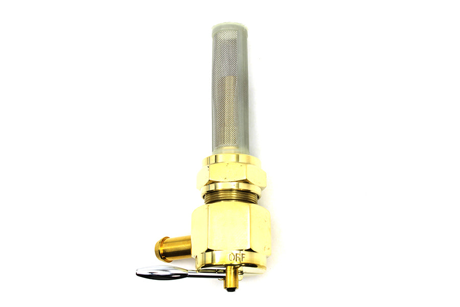 35-0759 - Sifton Brass Hex Petcock 90 Left Hand Spigot with Nut by V-Twin