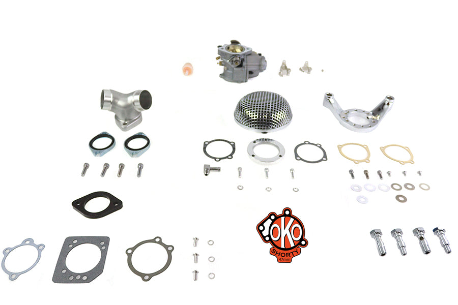 35-0870 - OKO Performance 1-7/8  Shorty Carburetor Kit Natural by V-Twin
