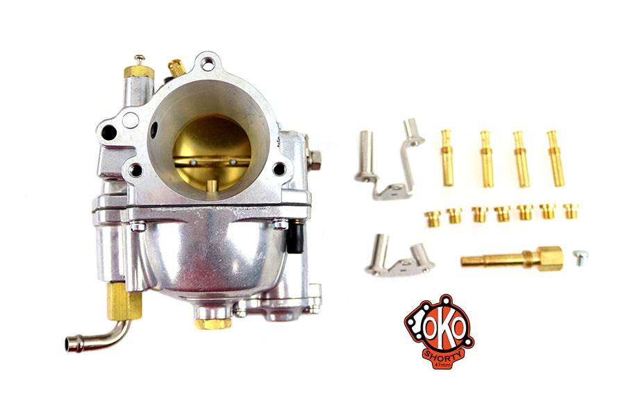 35-0992 - OKO Performance 1-7/8  Shorty Carburetor Kit Bright Polished by V-Twin