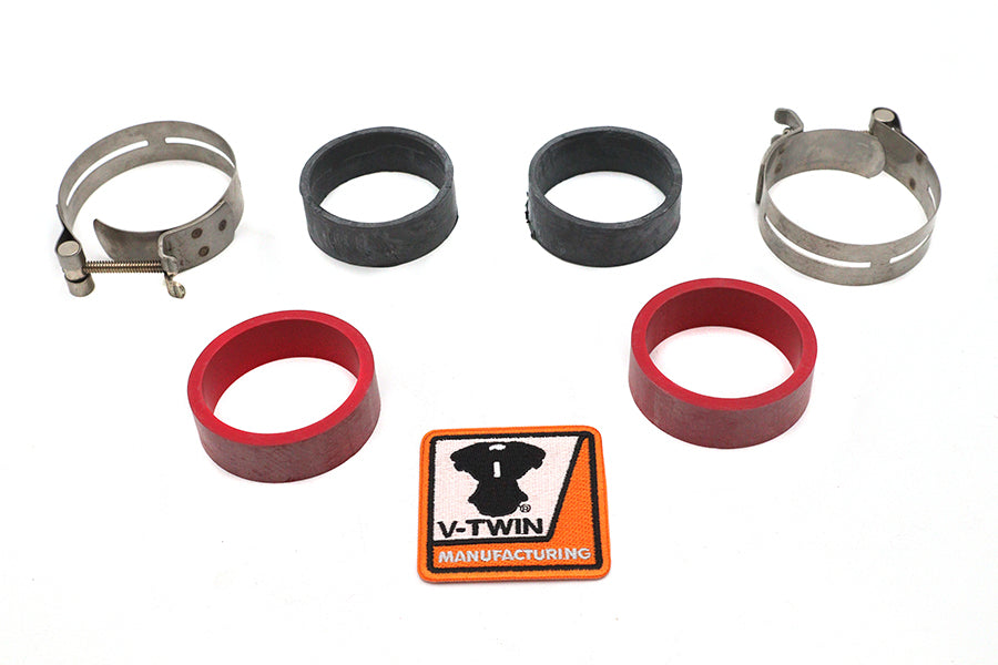 35-1384 - Stainless Steel Intake Manifold Clamp Kit by V-Twin