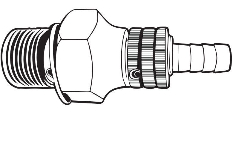35-1797 - Fuel Shut Off Rod Petcock Stainless Steel by V-Twin
