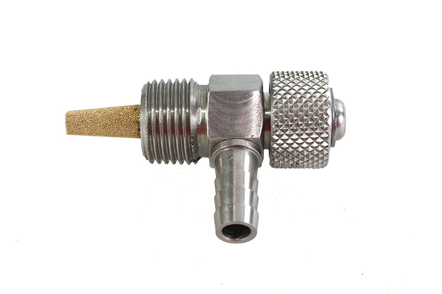 35-2450 - Stainless Steel 90? Rotary Petcock 3/8 inch by V-Twin
