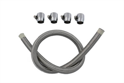 35-9170 - Braided Fuel Line Kit Stainless Steel by V-Twin