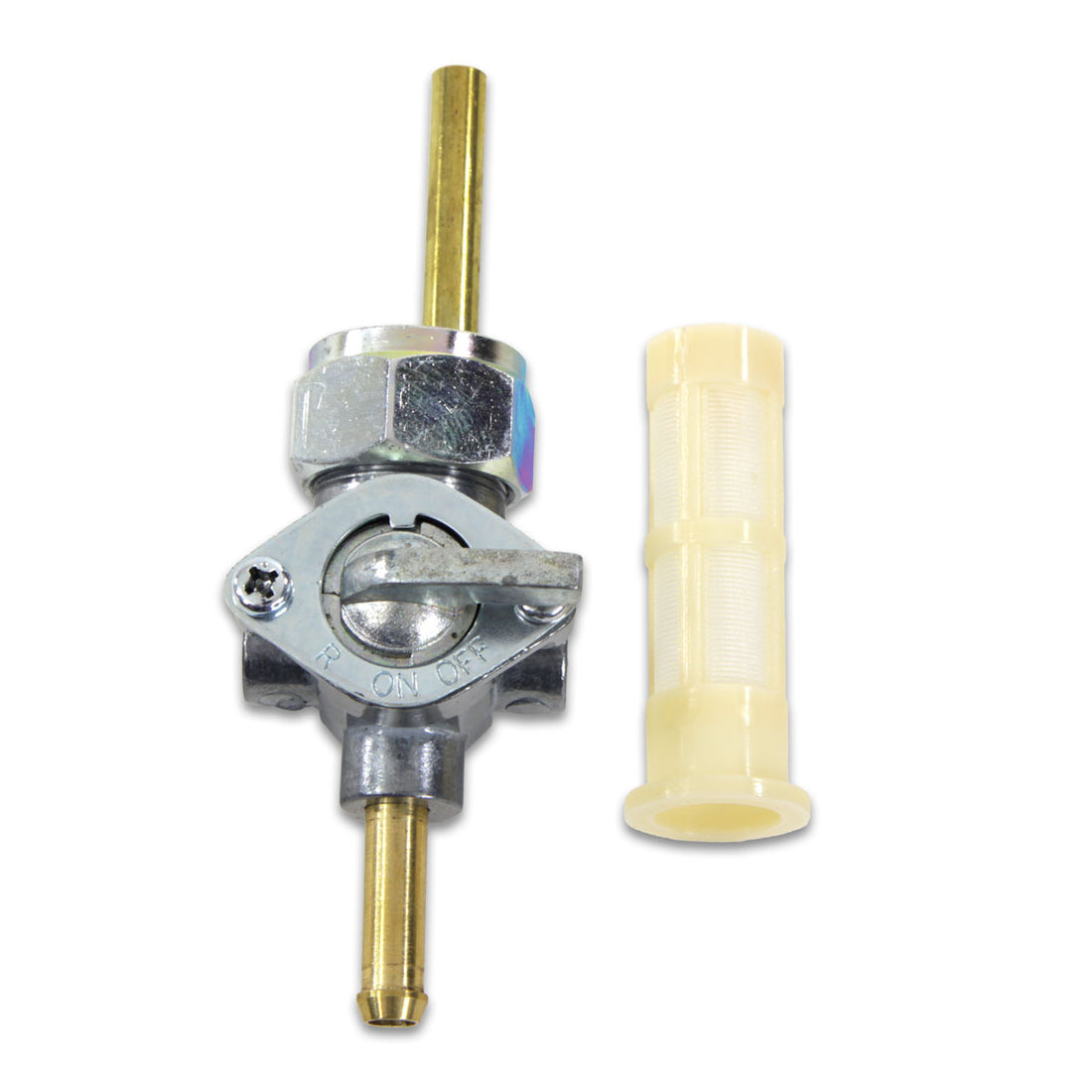 35-9190 - Petcock Straight Outlet with Nut Alloy by V-Twin