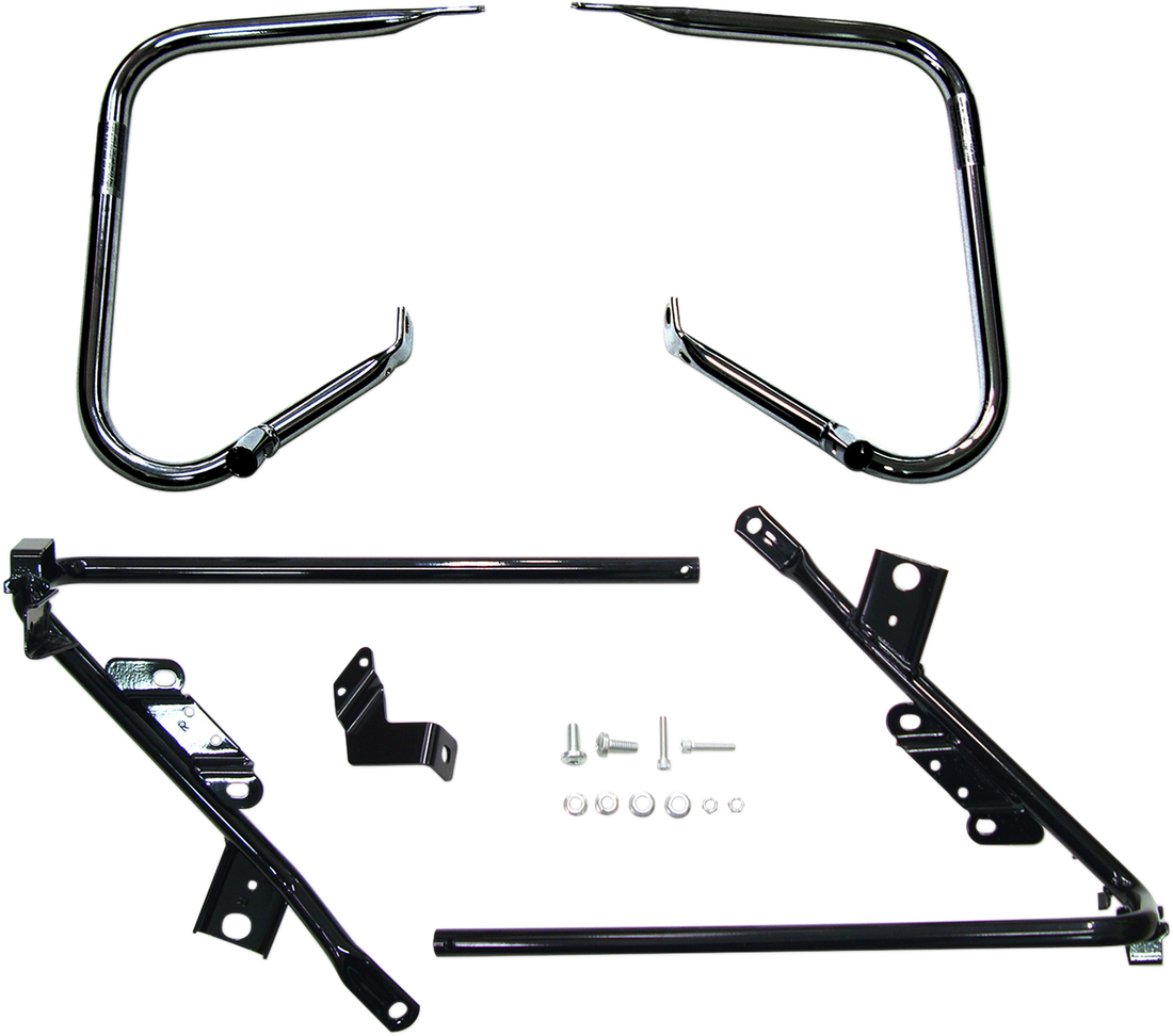 3501-1425 - DRAG SPECIALTIES Saddlebag Support Brackets - Black - 09-13FLT 21058B