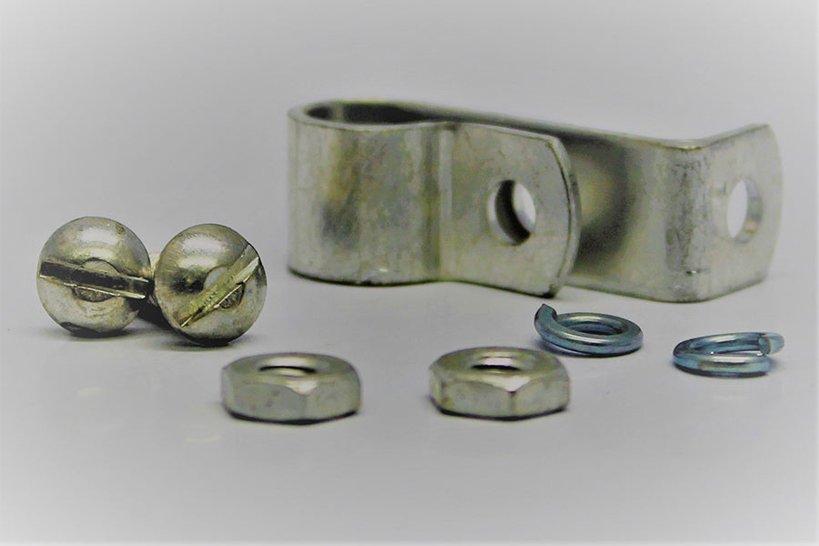 3599-7 - Front Wheel Brake Cable Tube Clamp Cadmium Plated by V-Twin