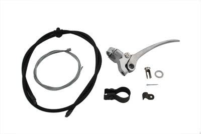 36-0414 - Spring Fork Cable and Handle Assembly Polished by V-Twin
