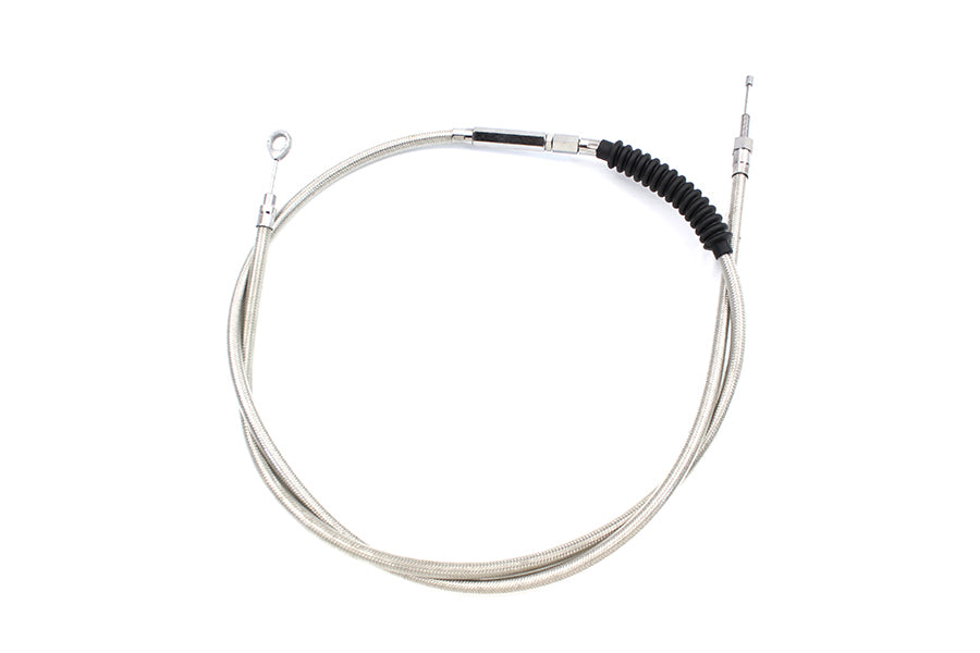 36-0518 - 70-1/2 inch Braided Stainless Steel Clutch Cable by V-Twin