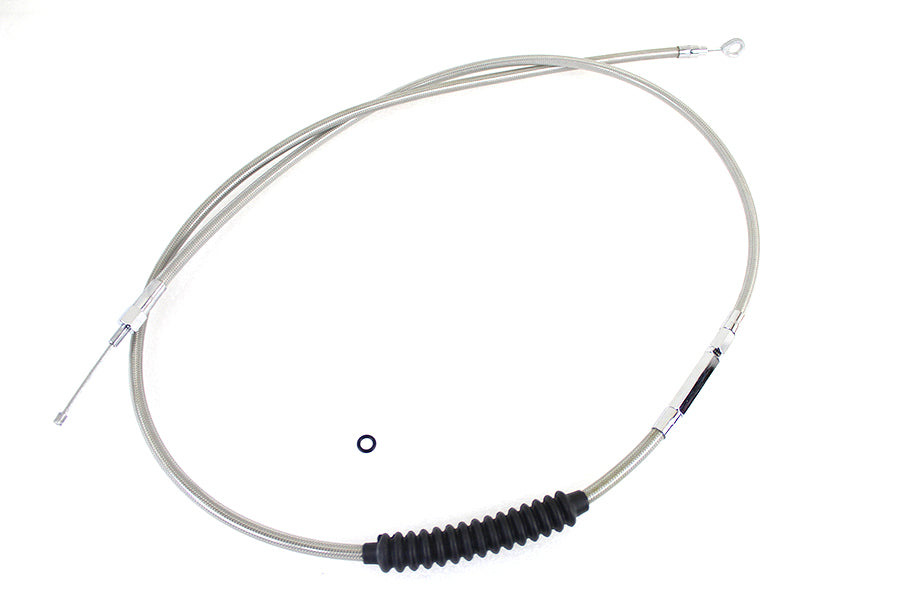 36-0557 - 79 inch Braided Stainless Steel Clutch Cable by V-Twin