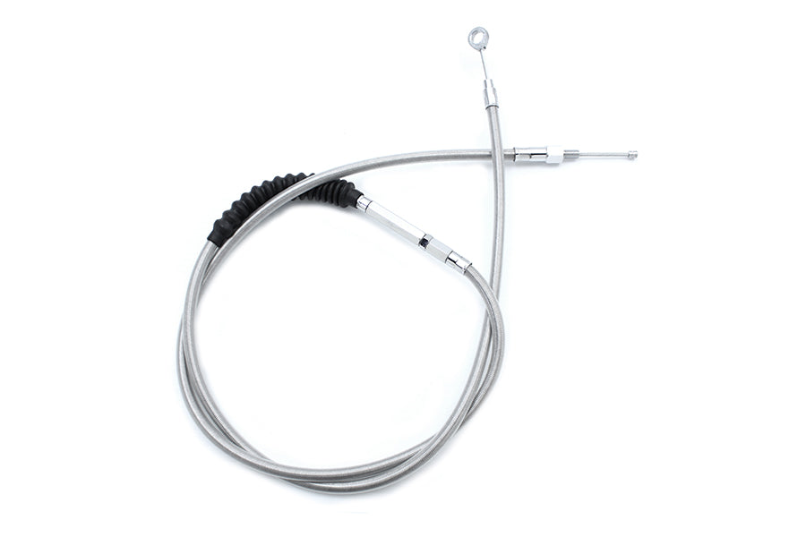36-0559 - 66.50 inch Braided Stainless Steel Clutch Cable by V-Twin