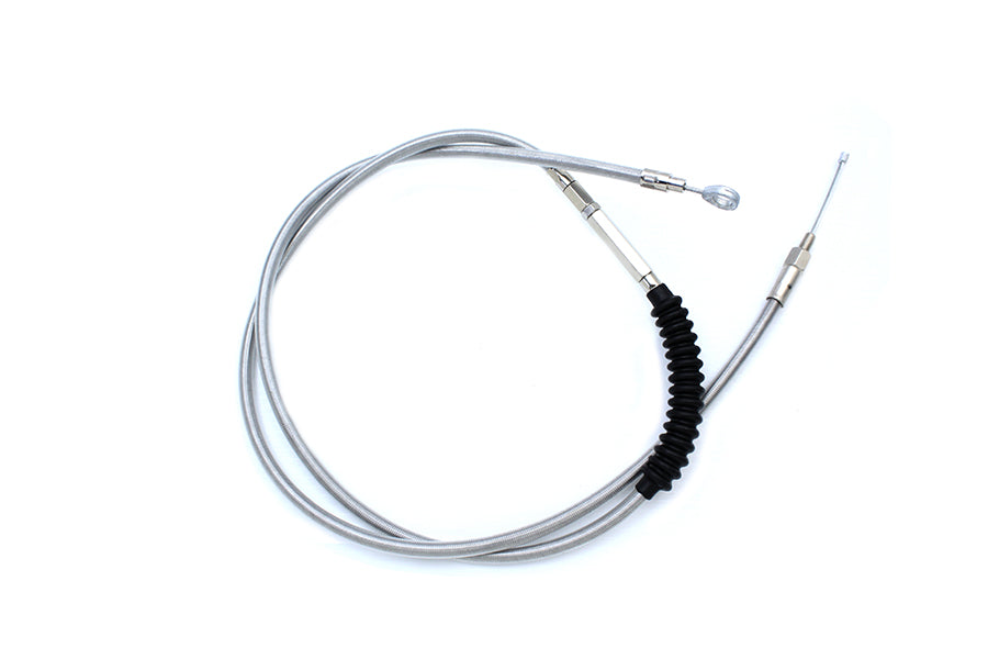 36-0560 - 69.25 inch Braided Stainless Steel Clutch Cable by V-Twin