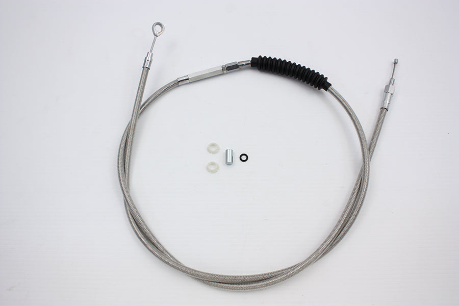36-0561 - 72.69 inch Braided Stainless Steel Clutch Cable by V-Twin