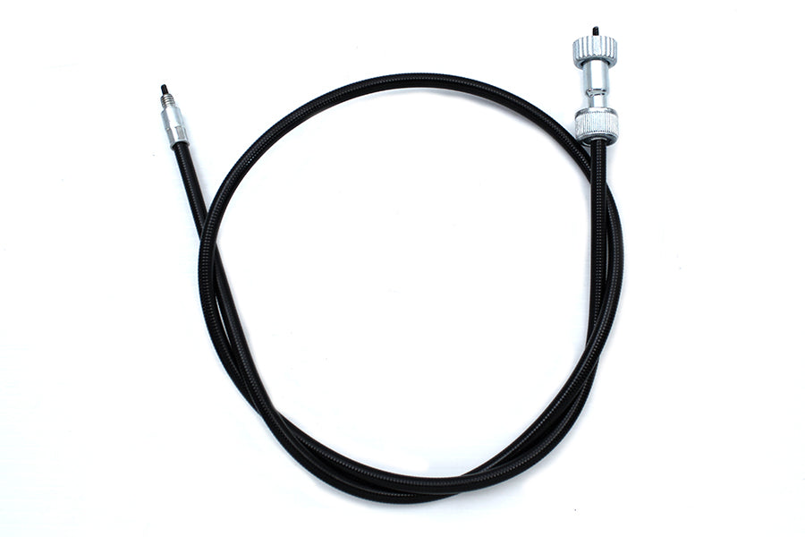 36-0607 - 39-1/2  Black Speedometer Cable by V-Twin