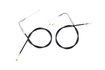36-0858 - 34.84  Black Throttle and Idle Cable Set by V-Twin