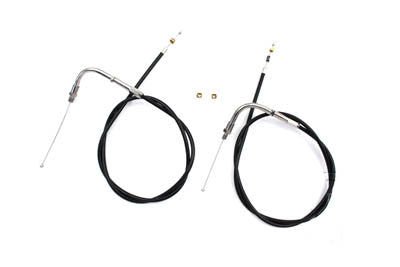 36-0859 - 34.92  Black Throttle and Idle Cable Set by V-Twin