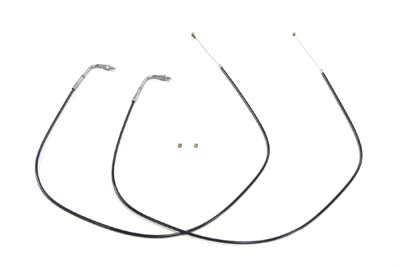 36-0862 - 41.50 inch Black Throttle and Idle Cable Set by V-Twin