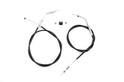 36-0863 - Black Throttle and Idle Cable Set with 44.81 inch Casing by V-Twin