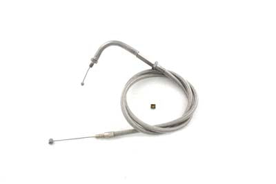36-0901 - Braided Stainless Steel Throttle Cable with 33  Casing by V-Twin