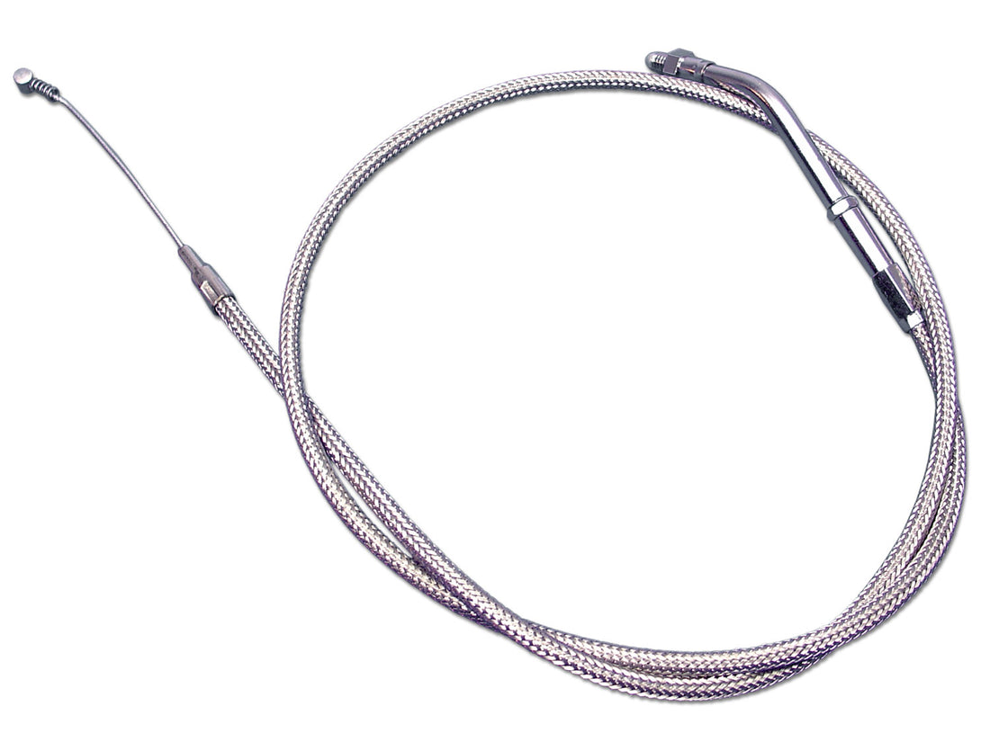 36-0902 - Braided Stainless Steel Idle Cable with 35.875 inch Casing by V-Twin